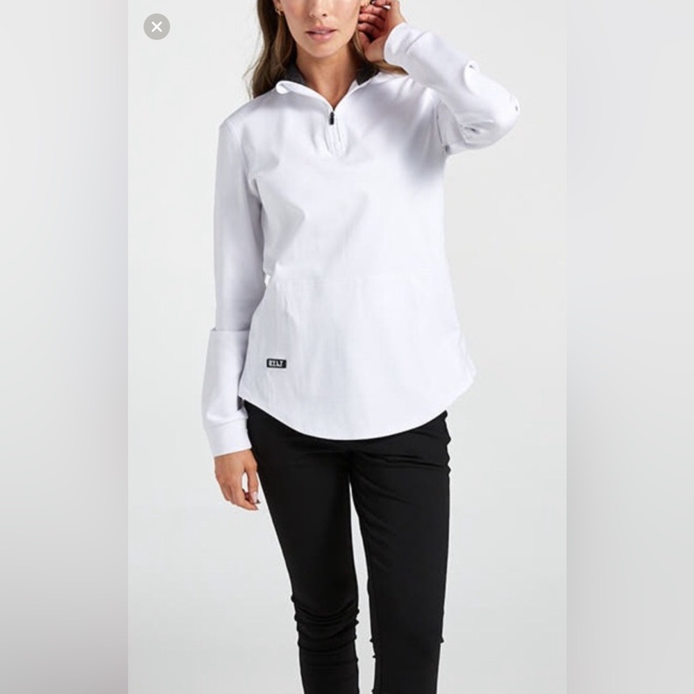 NWT BYLT Basics Women’s Fairway Quarter Zip Pullover White Size XS - Picture 2 of 11